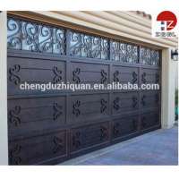 Custom Iron Garage Doors with wrought iron windows