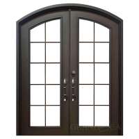 Safety design arched top interior wrought iron modern doors