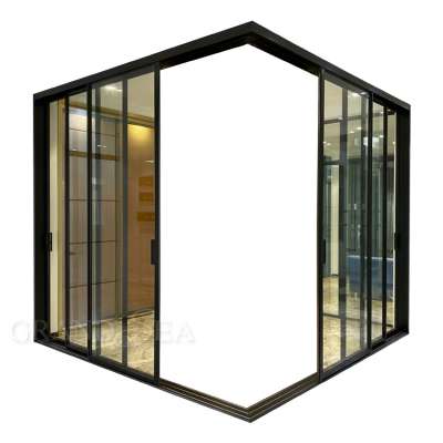 Cheap price high quality custom aluminum sliding door soundproof corner sliding door in Ghana